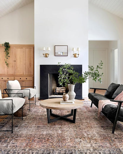 Loloi Chris Loves Julia Jules Collection JUL-02 Terracotta/Multi 3'-6'' x 5'-6'', .13" Pile Height, Accent Rug