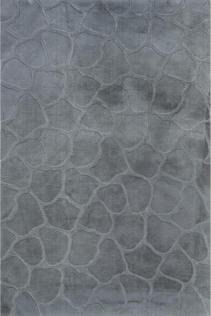 nuLOOM 5' x 8' Cozy Plush Area Rug, Machine Washable, Non-Slip, Soft Fluffy Shag Carpet for Living Room Bedroom Kids Room Nursery Home Decor, Jireh Grey Blue