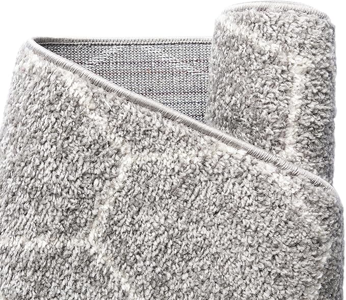 Unique Loom Trellis Frieze Collection Area Rug - Geometric (7' 1" x 10', Light Gray/ Ivory)