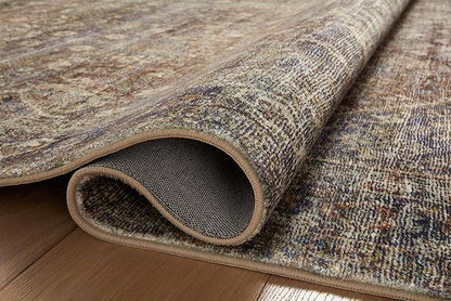 Loloi Amber Lewis Morgan Collection MOG-05 Spice/Lagoon 3'-6" x 5'-6" 38" Thick Accent Rug feat. CloudPile, Neutral, Room Décor, Vintage Inspired, Livingroom, Bedroom, Dining Area