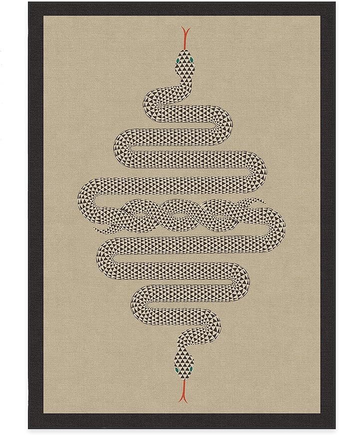 RUGGABLE x Jonathan Adler Machine Washable Modern Area Rug – Venom Neutral 5x7, Stain-Resistant, Non-Slip – Medium Rugs for Living Room, Bedroom, Hallway, Entryway & Office–with Cushioned Pad