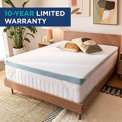 Tempur-Pedic TEMPUR-Adapt + Cooling 3-Inch Twin XL Mattress Topper Luxury Premium Foam, Washable Cover, Cooling Topper, White