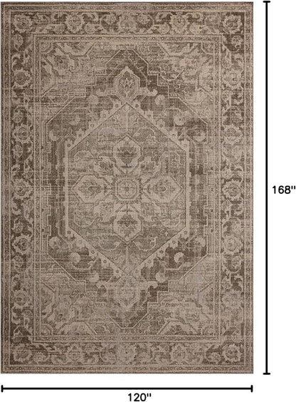 Loloi Magnolia Home by Joanna Gaines Mona Collection MOA-01 Cocoa/Stone 10'-0" x 14'-0" Area Rug