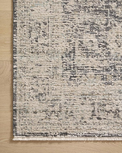 Loloi Amber Lewis Alie Collection ALE-05 Charcoal/Beige 2'-3" x 3'-10", .13" Pile Height, Accent Rug