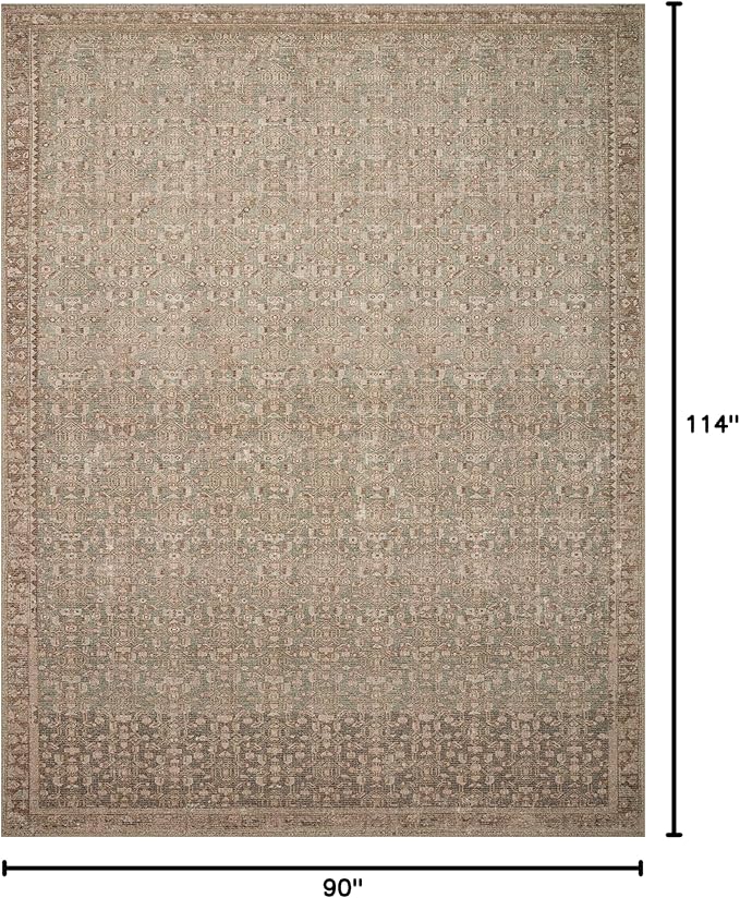 Loloi Angela Rose Aubrey Collection AUB-04 Sage/Bark 7'-6" x 9'-6", .19" Pile Height, Area Rug