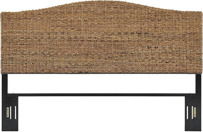 Crosley Furniture Serena Handwoven Natural Fiber Rattan Bed Headboard, Banana Leaf, King