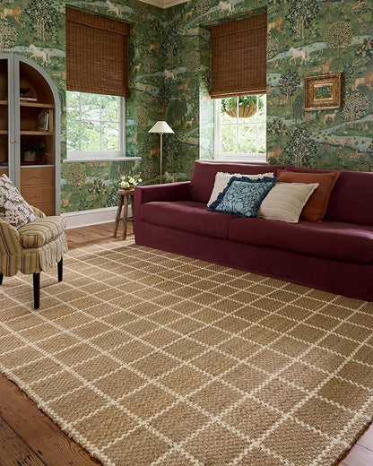 Loloi Chris Loves Julia Fletcher Collection FLE-01 Natural/Ivory 9'-3" x 13', .37" Pile Height, Area Rug