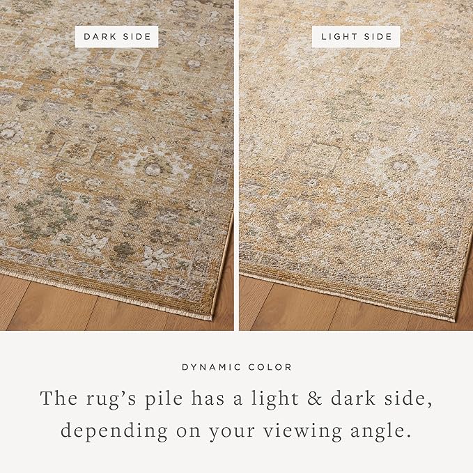 Loloi Magnolia Home by Joanna Gaines Pace Collection PAC-07 Sunset/Stone 7'-8" x 7'-8" Round Area Rug