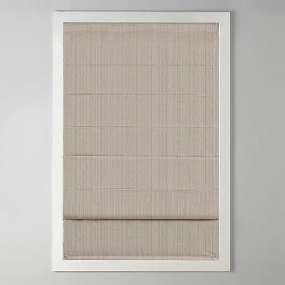 Madison Park Galen Cordless Roman Shade, 23"W x 64"H, Sheen Taupe – Room Darkening, Thermal Insulated, Energy Efficient Window Blind with Subtle Sheen Basketweave Fabric for Privacy