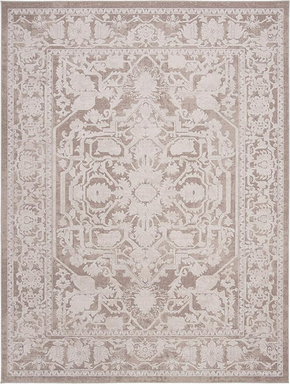 SAFAVIEH Area Rug 4x6 - Reflection Collection - Beige & Cream, Non-Shedding & Easy Cleaning, Ideal for Entryway, Living Room, Bedroom (RFT665A)
