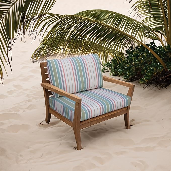 Tommy Bahama Deep Seating Lounge Cushion, 26" X 30" X 4", Bandeau Pastel