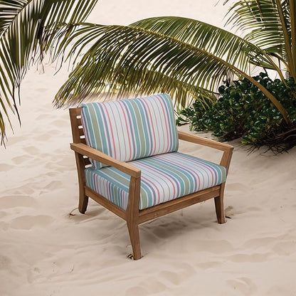 Tommy Bahama Deep Seating Lounge Cushion, 26" X 30" X 4", Bandeau Pastel