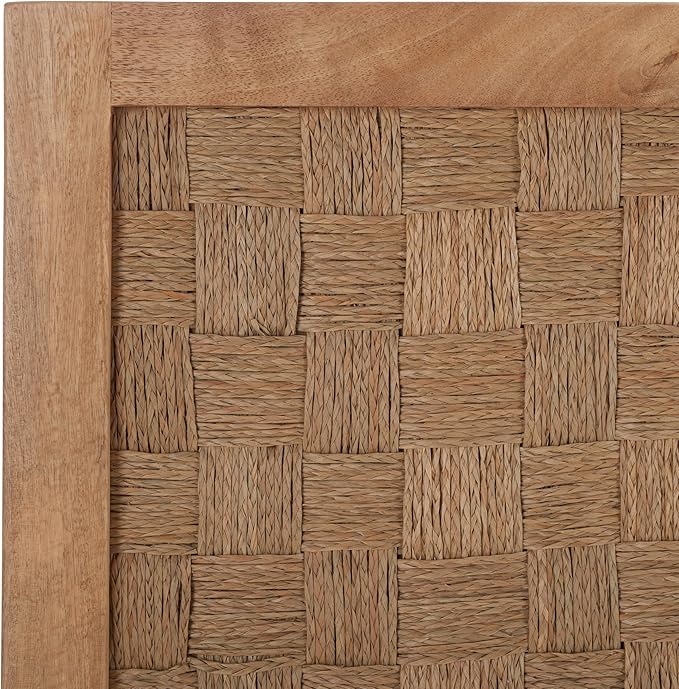 SAFAVIEH Home Collection Halvor Natural Rattan Solid Wood King Size Headboard