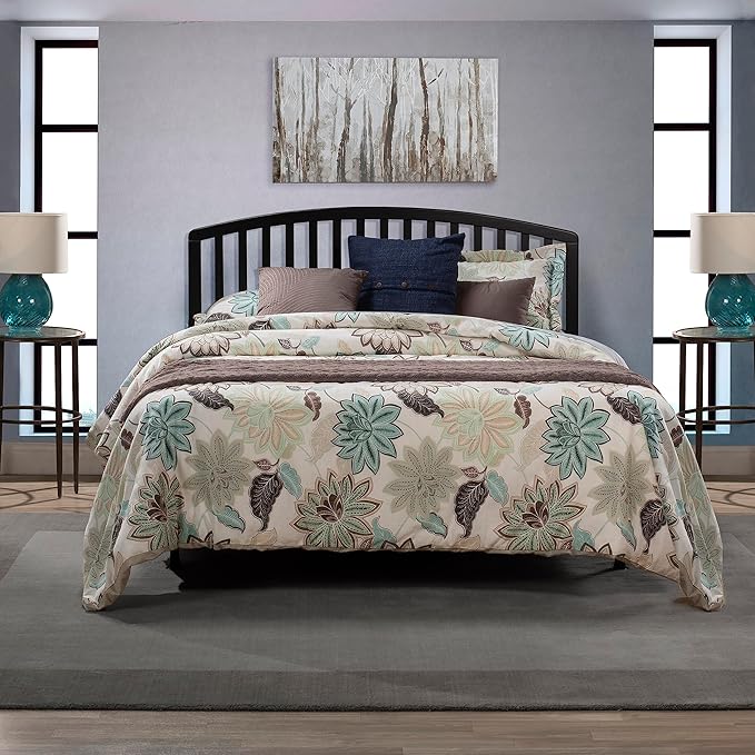 Hillsdale Furniture Carolina Headboard with Rails, Full/Queen, Black