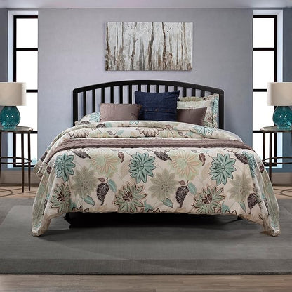 Hillsdale Furniture Carolina Headboard with Rails, Full/Queen, Black