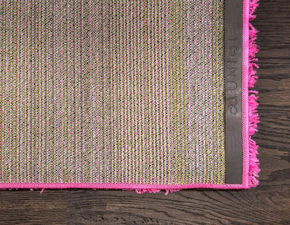 Unique Loom Solid Shag Collection Area Rug (7' 1" x 10' Rectangle, Taffy Pink)