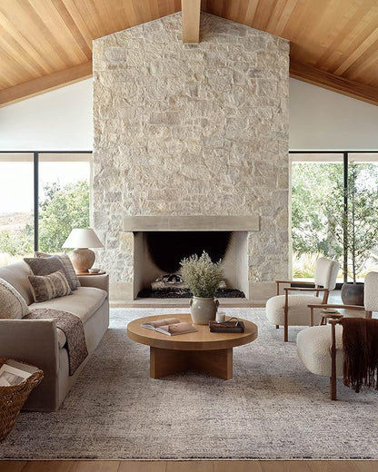 Loloi Amber Lewis Alie Collection ALE-01 Stone/Mist 5'-3'' x 7'-9'', .13'' Pile Height, Area Rug