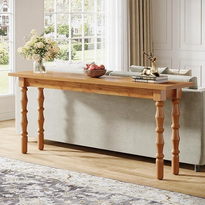 Tribesigns 70.9-Inch Extra Long Console Table for Entryway, Narrow Sofa Table Behind Couch with Solid Wood Legs, Entry Accent Table for Living Room, Foyer, Hallway, Entrance