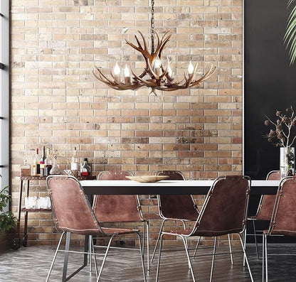 JONATHAN Y JYL6300A Eldora 30" Adjustable Resin Antler 5-Light LED Chandelier, Glam, Rustic,Cottage,Transitional, Dimmable Dining Room, Living Room, Kitchen, Foyer, Bedroom, Brown