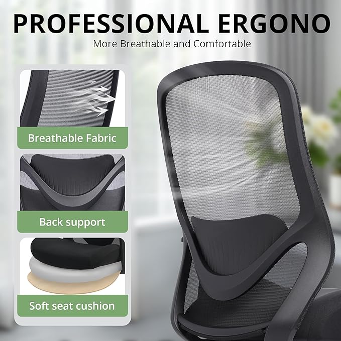 HYLONE 400lbs Drafting Chair,Adjustable High Back Computer Office Chair with Lumbar Support Standing Desk Chair Heavy Duty Big Tall Drafting Stool for Artists with Adjustable Footrest