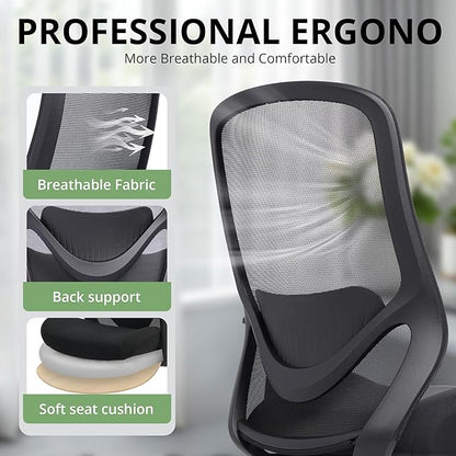 HYLONE 400lbs Drafting Chair,Adjustable High Back Computer Office Chair with Lumbar Support Standing Desk Chair Heavy Duty Big Tall Drafting Stool for Artists with Adjustable Footrest