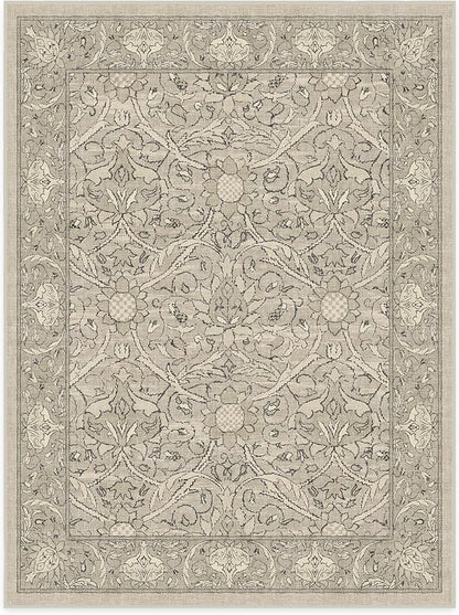 RUGGABLE x Morris & Co Washable Area Rug – Montreal Natural Stone 9x12, Stain-Resistant, Non-Slip – Large Machine Washable Rugs for Living Room, Bedroom, Hallway, Entryway & Office–with Cushioned Pad