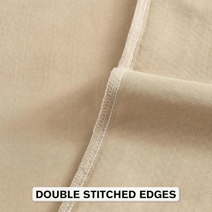 FUTEI Oatmeal Chenille Throw Pillow Covers 22x22 Inch Set of 2,Soft Striped & Diamond Textured Cushion Cases,Modern Home Decor for Couch Living Room