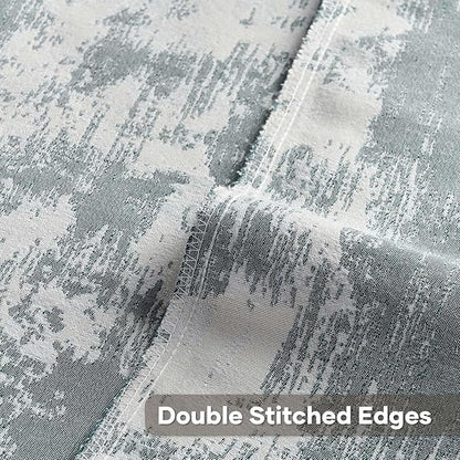 FUTEI Teal White Decorative Throw Pillow Covers 12x20 Inch Set of 2,Soft Faux Cashmere Jacquard - Textured & Cozy Pillow Case,Modern Home Decor for Couch Bed Living Room