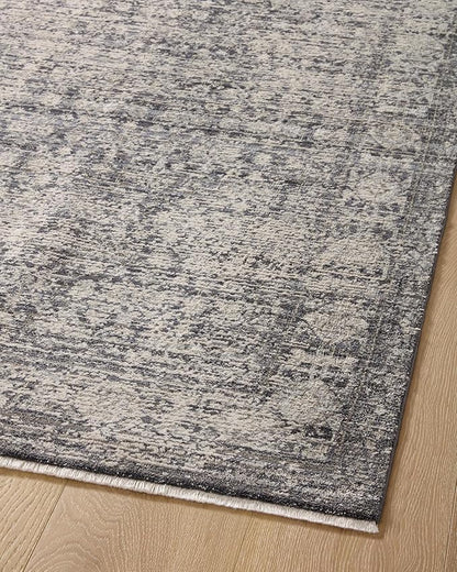Loloi Amber Lewis Alie Collection ALE-03 Charcoal/Dove 5'-3'' x 7'-9'', .13'' Pile Height, Area Rug