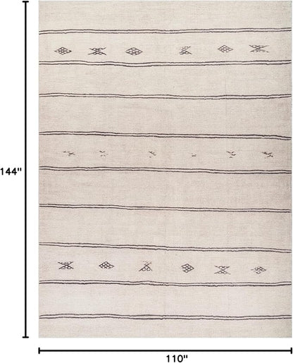 Livabliss x Becki Owens Rivi Moroccan Area Rug , 9'2" x 12', Ivory/Black