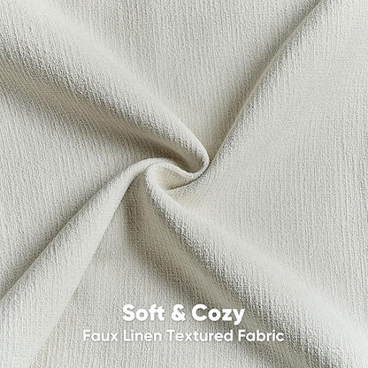 FUTEI Cream Chenille Decorative Throw Pillow Covers 12x20 Inch Set of 2,Soft Cozy Faux Linen Textured Lumbar Pillow Cases,Farmhouse Home Decor for Couch Living Room