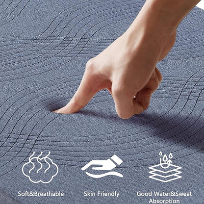 VECELO Gel Infused Memory Foam Mattress Topper Full Size, 2 Inch Fresh Cooling Mattress Pad with Washable Cover for Full Mattress, Pain Pressure Relieve Bed Topper, Breathable, Comfort