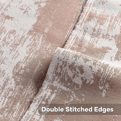 FUTEI Rust White Decorative Throw Pillow Covers 12x20 Inch Set of 2,Soft Faux Cashmere Jacquard - Textured & Cozy Pillow Case,Modern Home Decor for Couch Bed Living Room