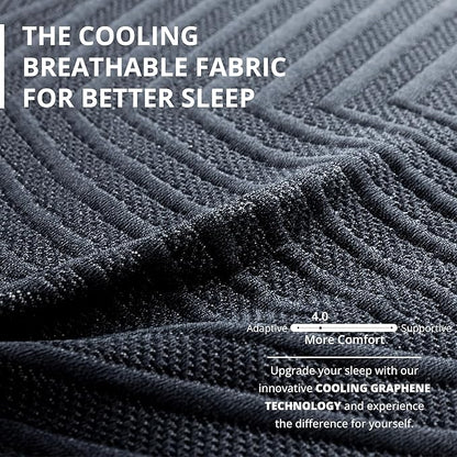 EGOHOME 14 inch Hybrid King Mattress, Memory Foam Pocket Spring Mattress with Cooling Cover, Bed in a Box, CertiPUR-US Certified, Made in USA, 76”x80”x14” Black