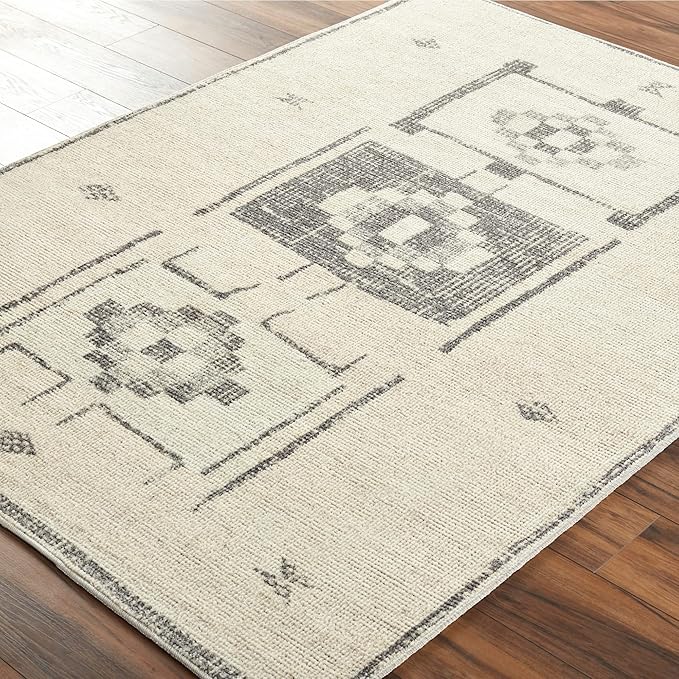 Livabliss x Becki Owens Solana Medallion Area Rug, 5'3" x 7', Taupe/Cream