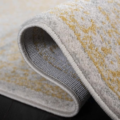 SAFAVIEH Evoke Collection Runner Rug - 2'2" x 9', Ivory & Gold, Distressed Design, Non-Shedding & Easy to Clean, Ideal for Foyer, Bedroom, Kitchen, Hallway (EVK256B)