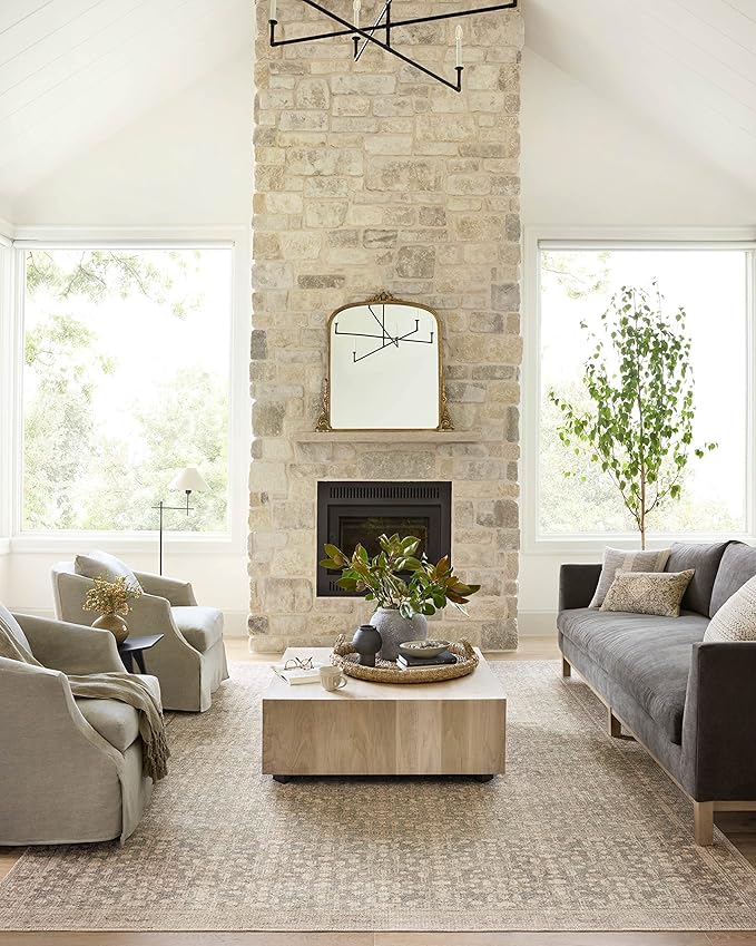 Loloi Angela Rose Aubrey Collection AUB-04 Sage/Bark 5'-0" x 7'-0", .19" Pile Height, Area Rug