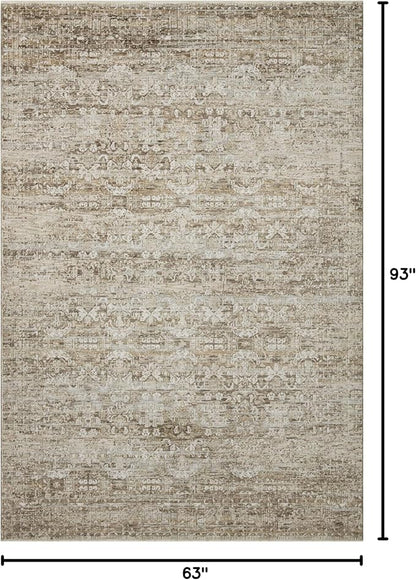Loloi Amber Lewis Honora Collection HON-04 Bark/Dove 5'-3" x 7'-9" Area Rug