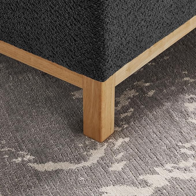 VANOMi 41.34" Oversized Accent Chair, Upholstered Armchair with Solid Wood Legs Living Room Chairs with Wide Armrest Pads, Reading Chair for Bedrooms, Apartments, Living Rooms, Offices（Dark Grey）
