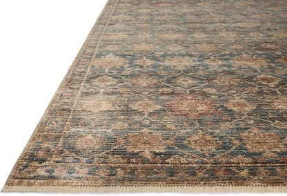 Loloi Amber Lewis Molly Collection MOL-03 Ocean/Sunset 5'-3" x 7'-9" Low Pile Area Rug