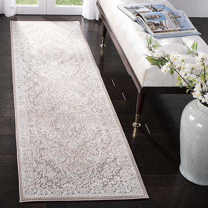 SAFAVIEH Reflection Collection Runner Rug - 2'3" x 8', Beige & Cream, Non-Shedding & Easy Cleaning, Ideal for Living Room, Bedroom (RFT668A)