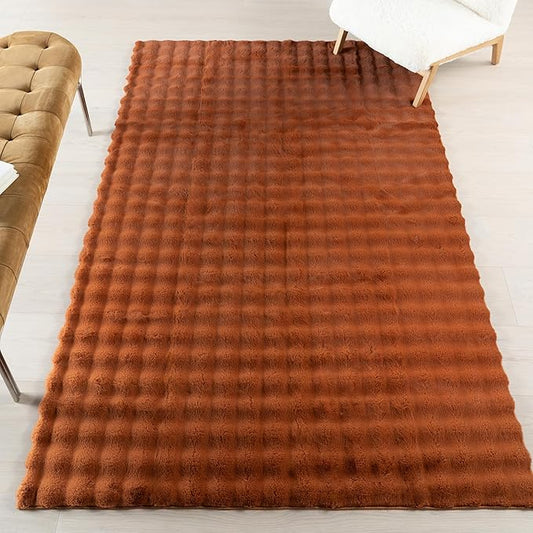 nuLOOM Jeni Checkered 7'6" x 9'6" Machine Washable Area Rug for Living Room Bedroom Dining Room Kitchen, Brick
