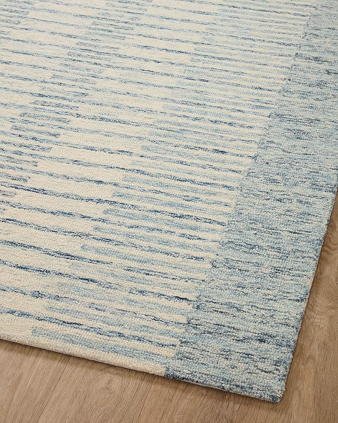 Loloi Chris Loves Julia Chris Collection CHR-01 Ivory/Denim 2'-0'' x 5'-0'', .50" Pile Height, Accent Rug