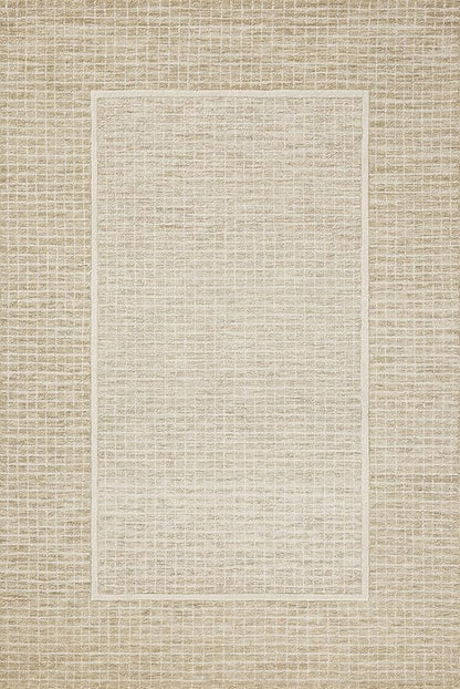 Loloi Chris Loves Julia Briggs Collection, Wheat & Ivory, 3'-6" x 5'-6" Accent Rug – Minimal Gritted Design Area Rugs for Living Room Bedroom Entryway & Hallway No Shed High Traffic Home Decor Rug