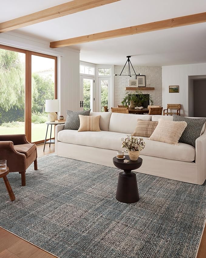 Loloi Angela Rose Ember Collection EMB-09 Denim/Charcoal 9'-6" x 13'-1" Area Rug