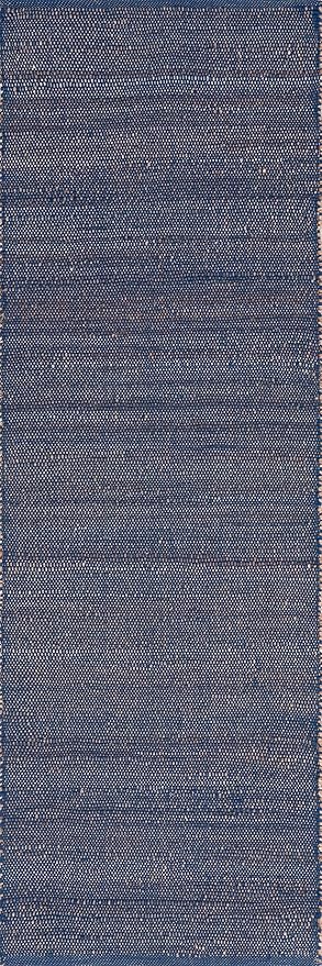nuLOOM 2'6" x 8' Elfriede Jute & Cotton Hand Woven Area Rug, Blue, Solid Rustic Farmhouse Style, Weaved Design, Natural Fiber, For Bedroom, Living Room, Dining Room, Hallway, Office, Entryway