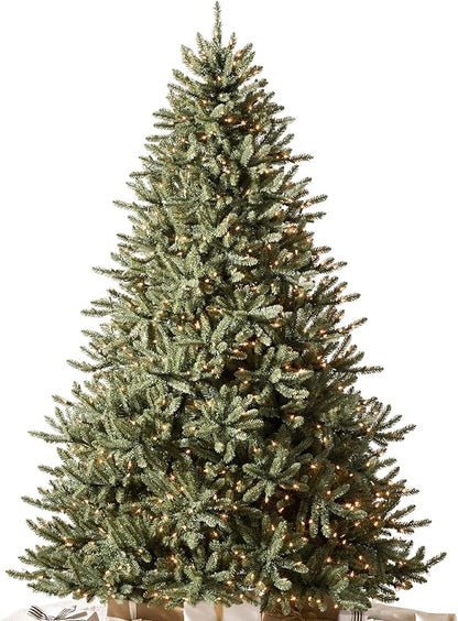 Balsam Hill 6.5ft Pre-Lit Classic Blue Spruce - Artificial Christmas Tree with 2,144+ Tips, 700 Clear LED Lights, Easy Plug Technology & Premium Stand for Indoor Holiday Decorating