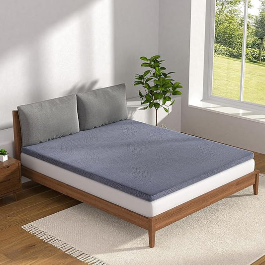 VECELO Gel Infused Memory Foam Mattress Topper California King Size, 2 Inch Fresh Cooling Mattress Pad with Washable Cover, Pain Pressure Relieve Bed Topper, Breathable, Comfort
