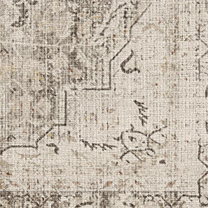 RUGGABLE Washable Vintage Area Rug – Sarrah Hazel 2x3, Stain-Resistant, Non-Slip – Small Machine Washable Rugs for Living Room, Bedroom, Hallway, Entryway & Bathroom–with Standard Pad