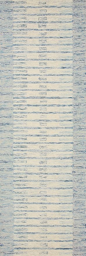 Loloi Chris Loves Julia Chris Collection CHR-01 Ivory/Denim 2'-0'' x 5'-0'', .50" Pile Height, Accent Rug